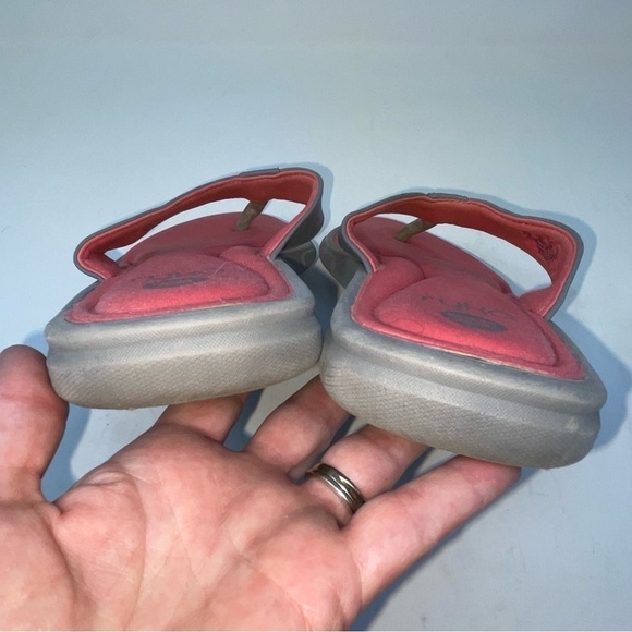 Ryka Sandals “Refresh” Thong Flip Flop Memory foam Gray Salmon sz 9 - Picture 6 of 9